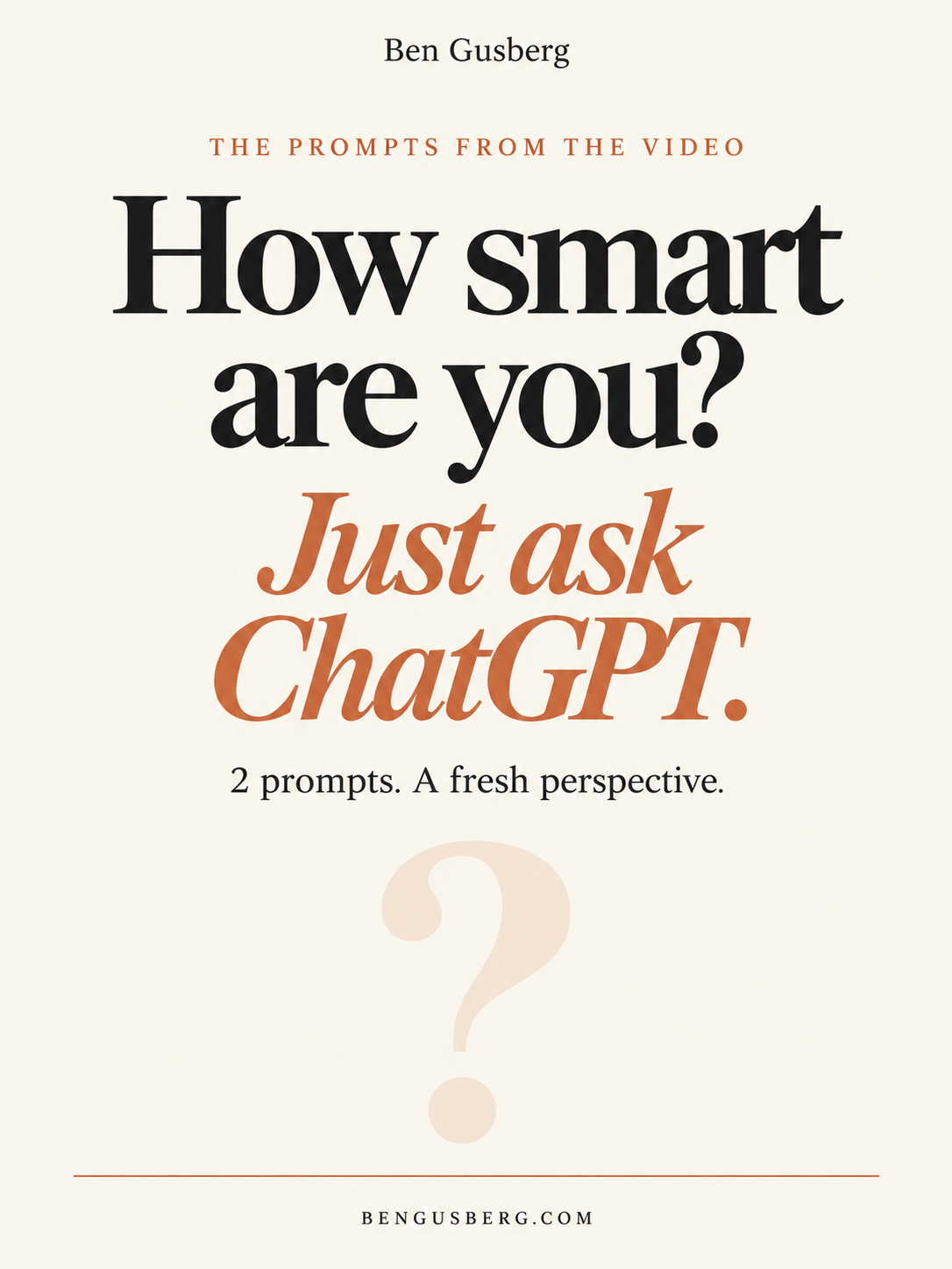 Cover of How Smart Are You? The Prompts